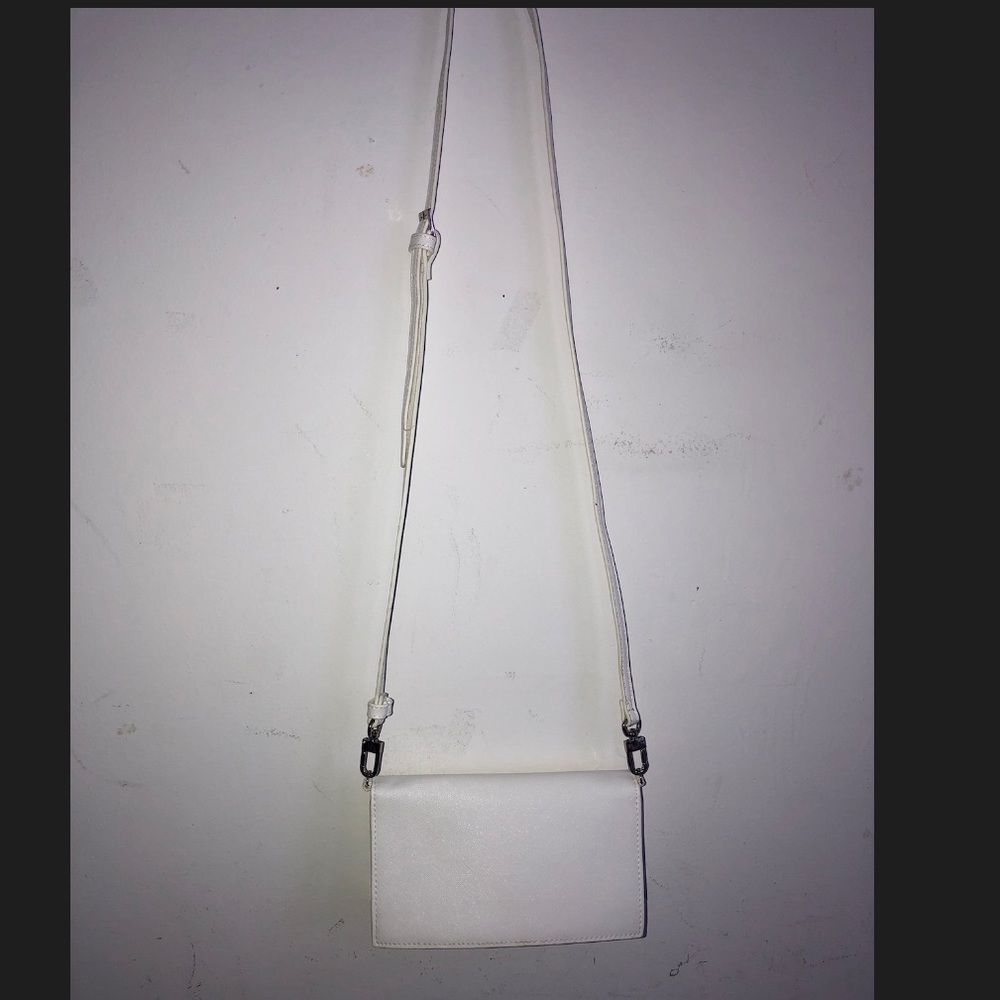 All white F21 wallet shoulder bag
